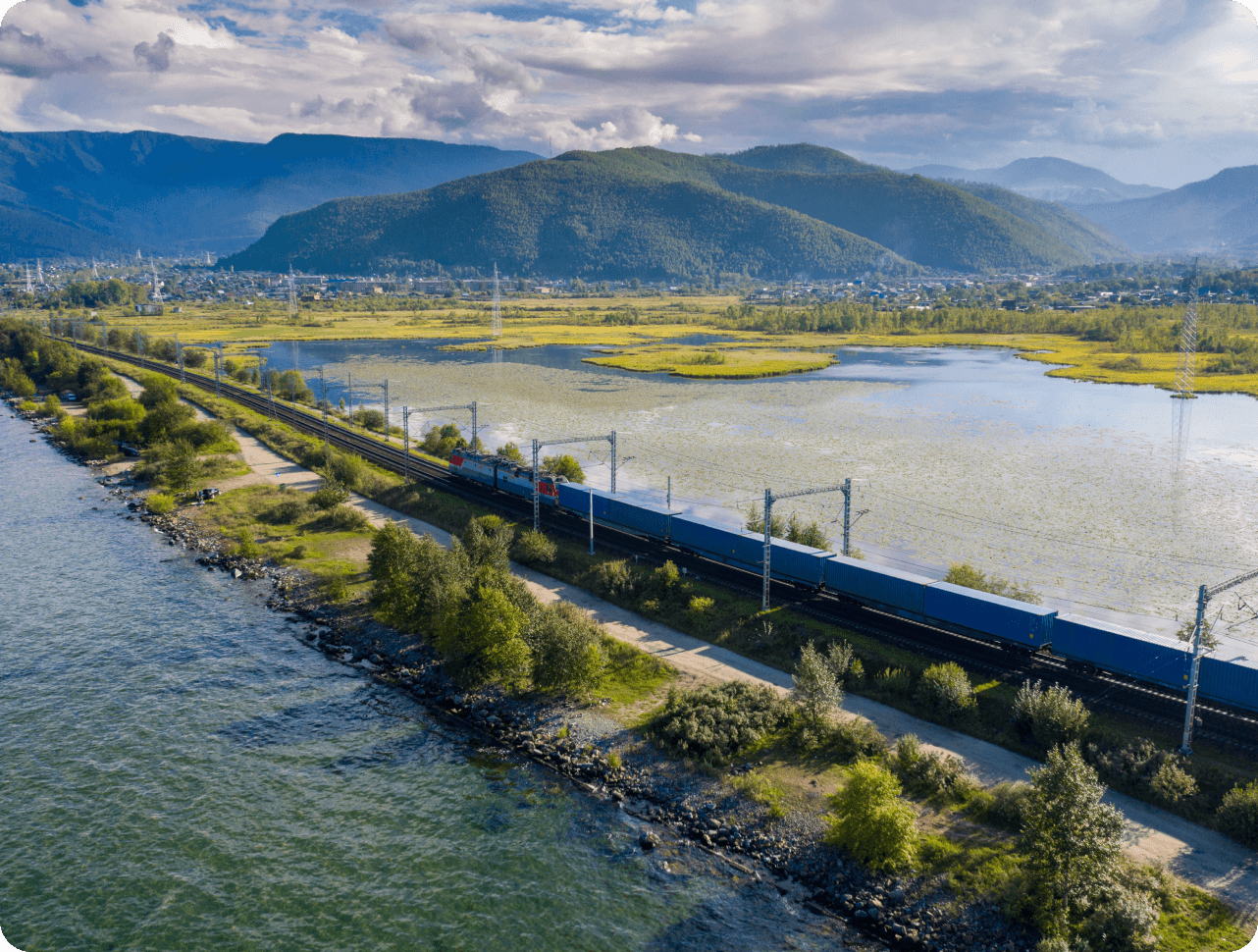 Railway container transportation